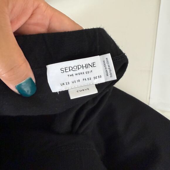 Seraphine The Work Edit Curve Over the Bump Maternity Pants Black - US 18 - Picture 5 of 8